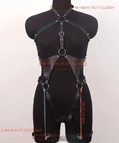 Chain link body Garter straps