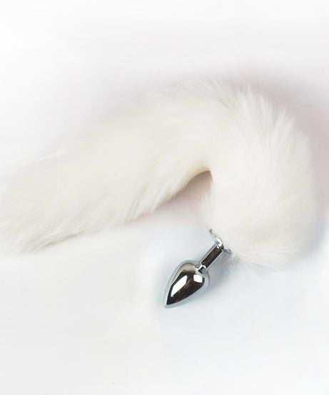 Furry Cat Tail With Stainless Steel Plug