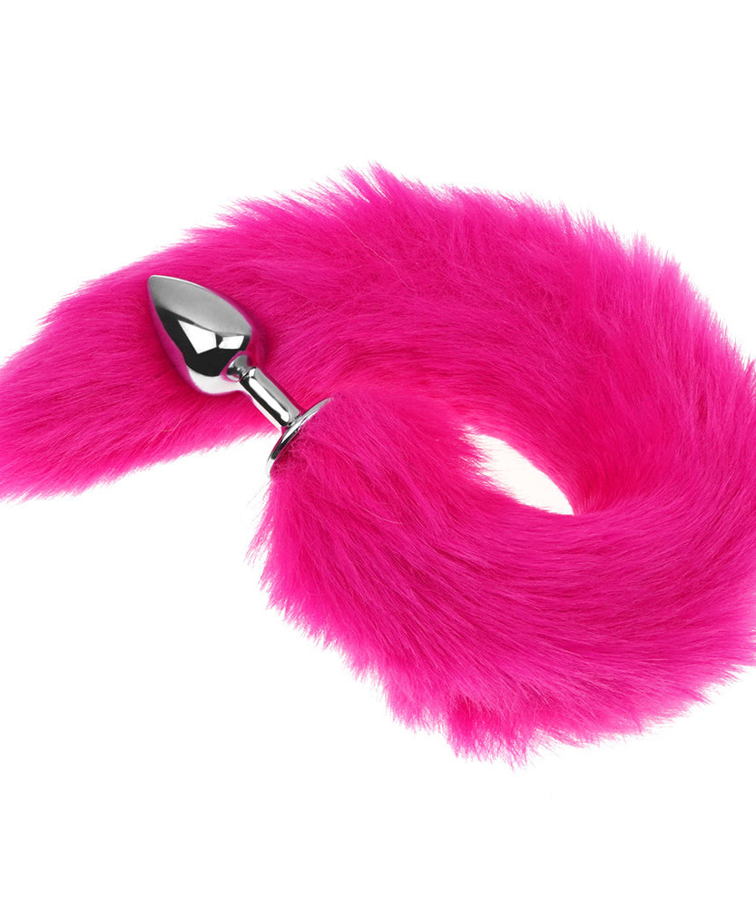 Pink Fox Metal Tail Plug, 32″