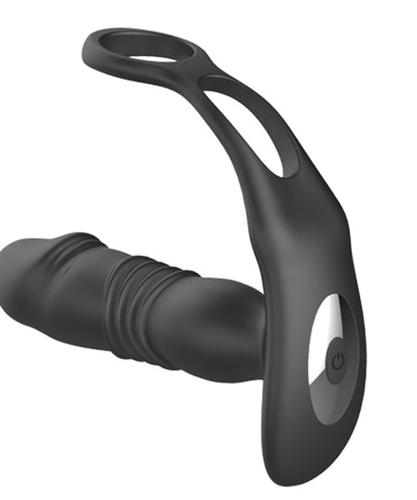 Cock Ring With Vibrating Butt Plug