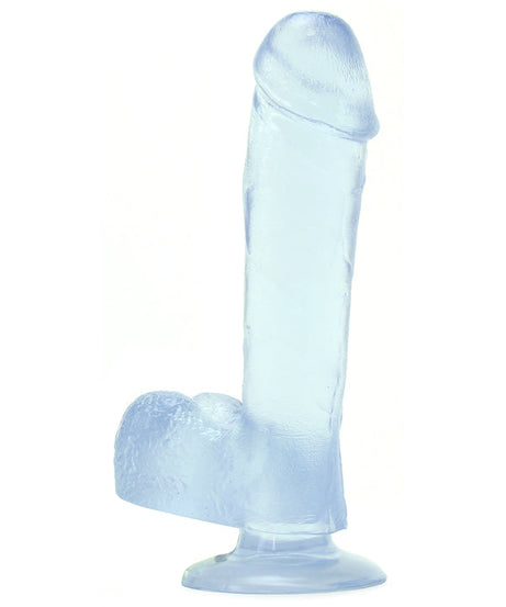 Basix 7.5 Inch Suction Base Dildo in Clear